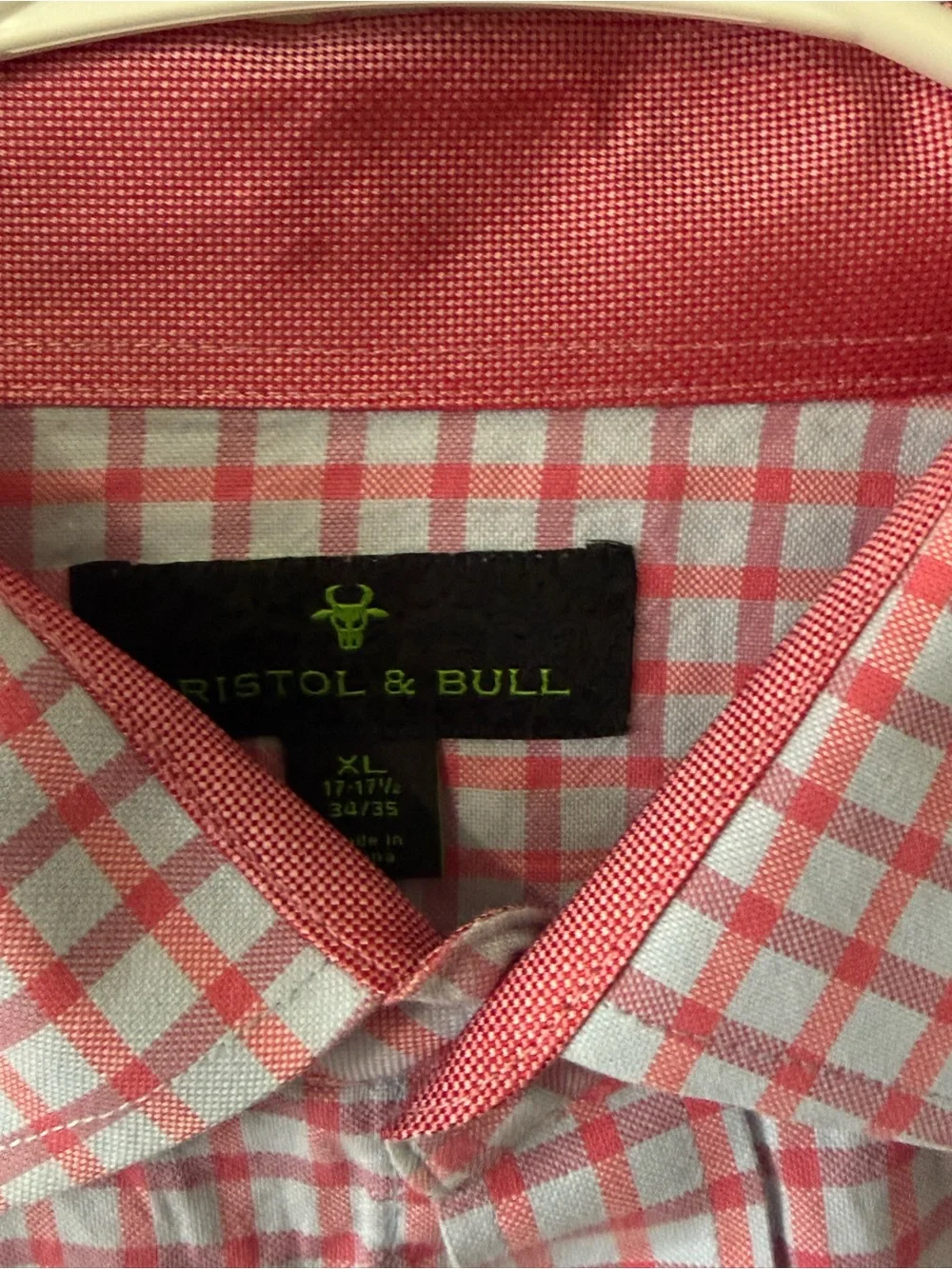 Bristol Bull Button-Front Pink Check Dress Shirt - Tailored Look